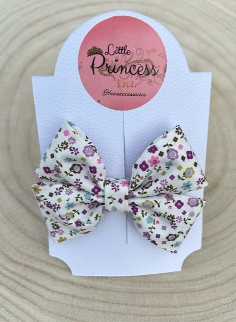 Strik Fleur-Paars Roze Blauwe bloemetjes