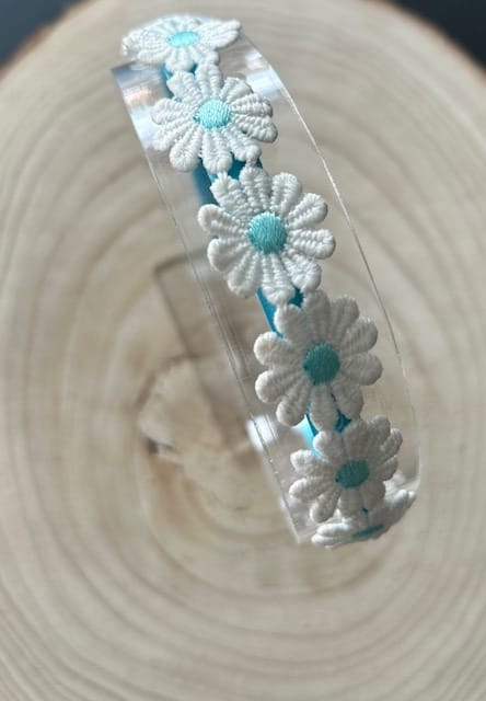 Daisy Diadeem Wit/Blauw