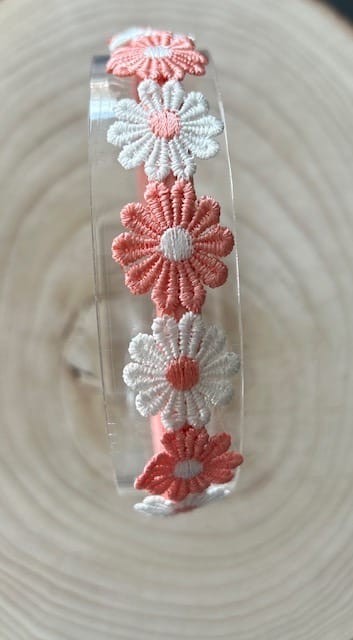 Daisy Diadeem Zalm/Wit