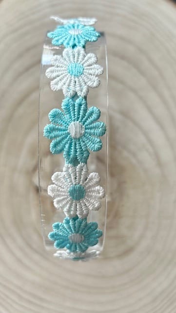 Daisy Diadeem Turquoise/Wit