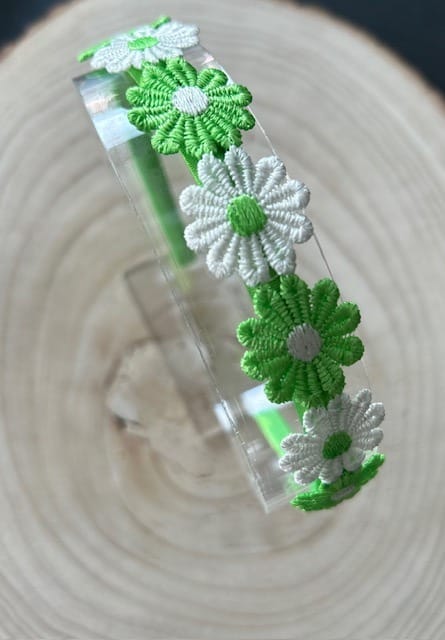 Daisy Diadeem Wit/Groen