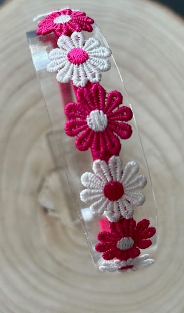 Daisy Diadeem Wit/Fuchsia