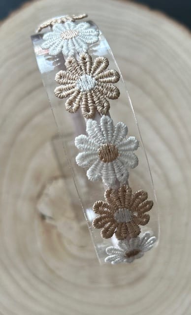 Daisy Diadeem Wit/Beige