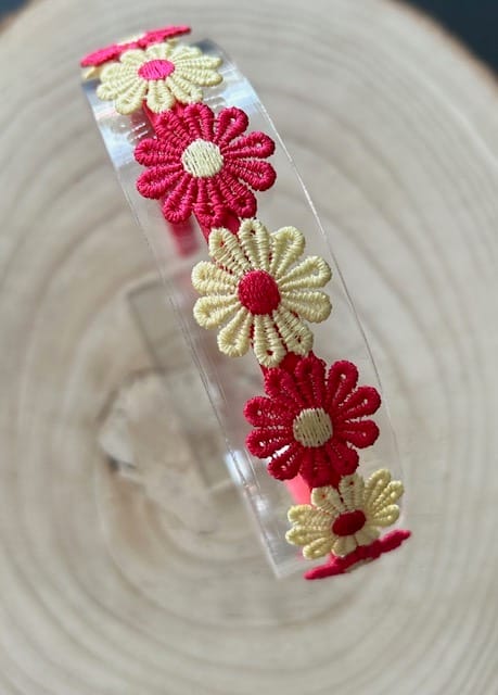Daisy Diadeem Fuchsia/Licht Geel
