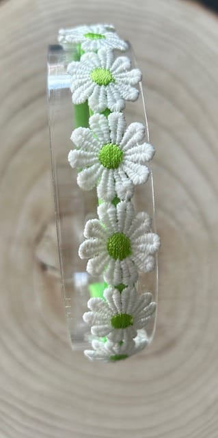 Daisy Diadeem Wit/Groen