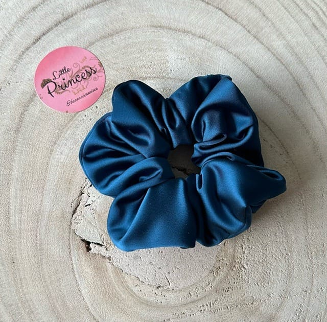 Scrunchie Satijn Petrol