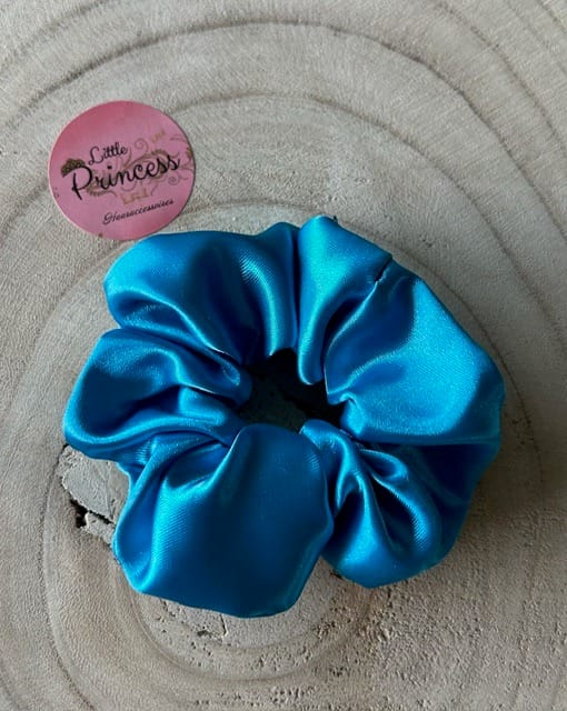 Scrunchie Satijn Aqua