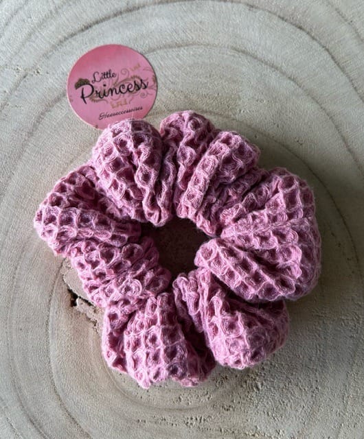 Scrunchie Wafel - Framboos
