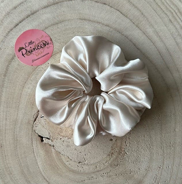 Scrunchie Satijn Champagne