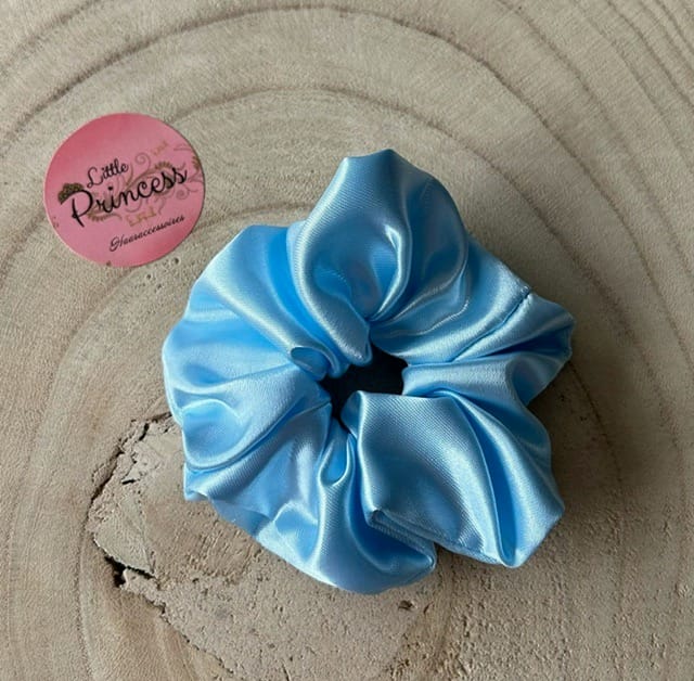 Scrunchie Satijn Light Blue