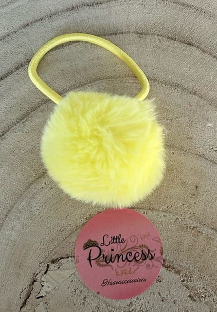 Pompon Fluffy Licht Geel