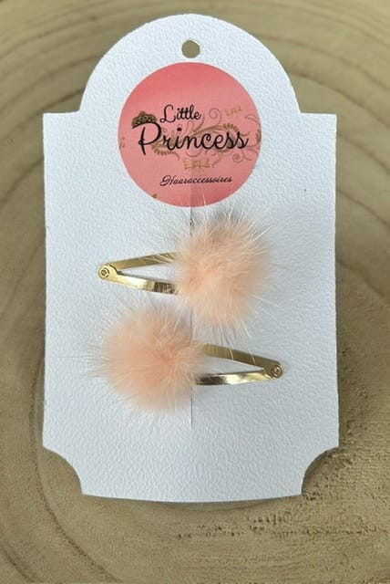 Pompon Clip Fluffy - Light Salmon