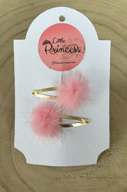 Pompon Clip Fluffy - Light Pink